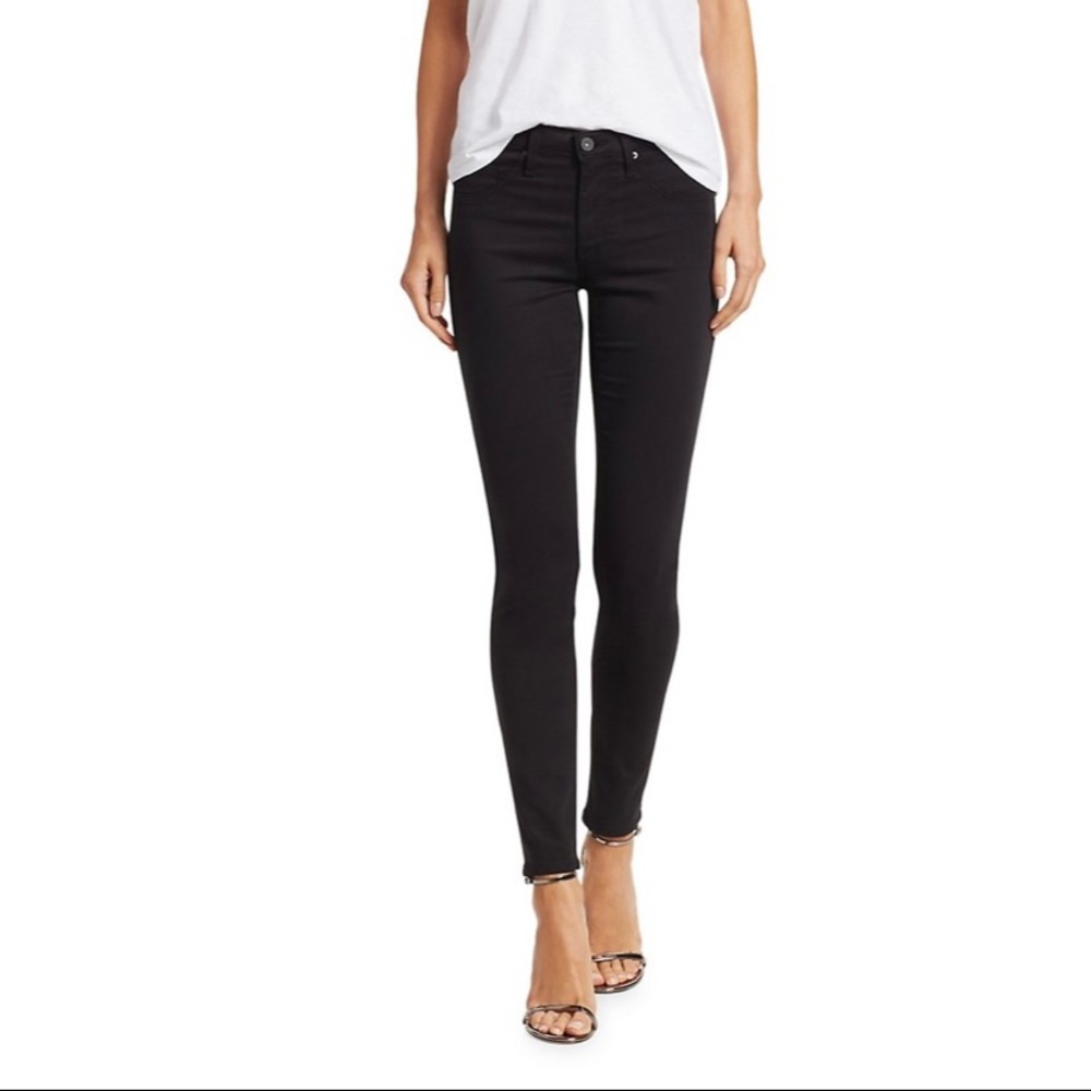 AG Adriano Goldschmied The Legging Super Skinny Hi Rise Black Jeans 26R
